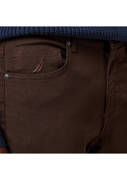 Erkek Kahverengi Slim Fit Pantolon P37029T.20C