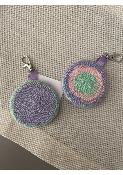 Punch Anahtarlık, Çift Taraflı, Twister Desenli, Punch Işlemeli, Aksesuar, Lila-Mor fırsatları