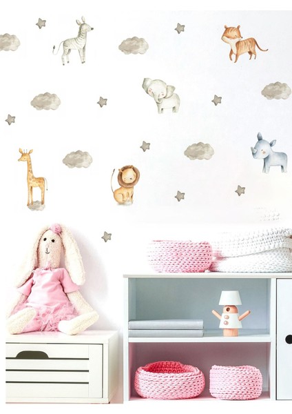Renkli çocuk odası duvar stickeri, eğlenceli ve şık dekorasyon için ideal fiyatları