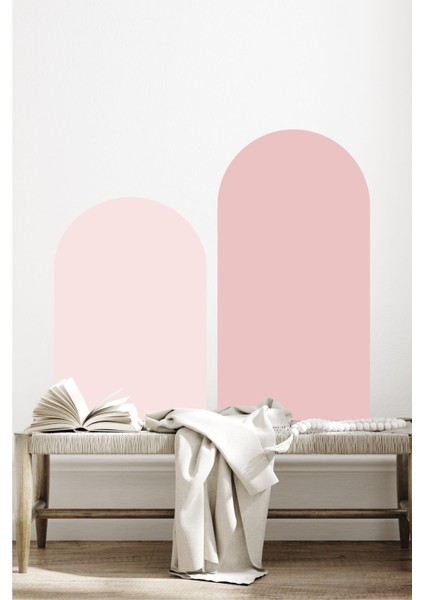 Pembe Bohem 2'li Duvar Stickerları, şık ve modern dekoratif çözüm