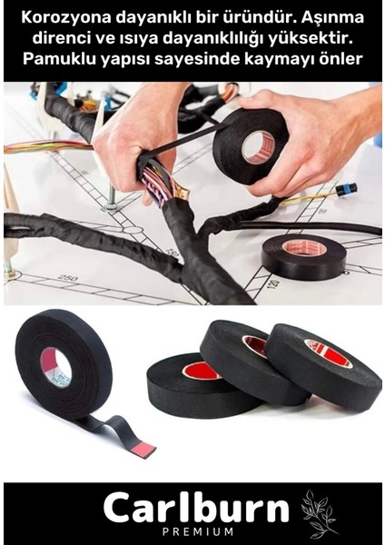 Premium Isıya Dayanıklı Aşınma Direnci Kalıntı Bırakmayan Alev Erteleyen 10MT Yalıtım Bant 2 Adet fırsatları