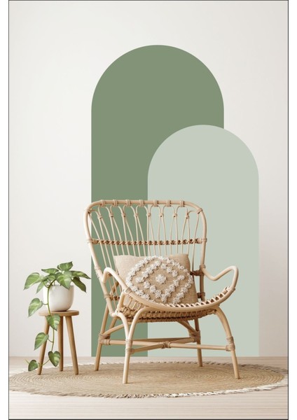 Yeşil Bohem Bloklar 2'li Duvar Sticker, doğal ve şık dekor seçeneği fiyatları