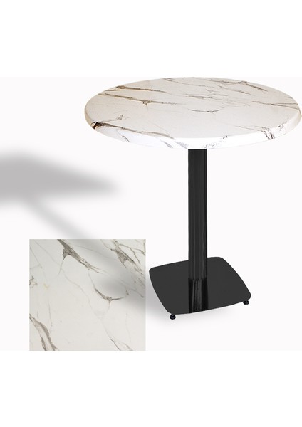 Tokyo Werzalit Yuvarlak Masa 80 cm (Esb) - Afyon Mermer