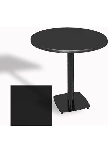 Tokyo Werzalit Yuvarlak Masa 70 cm (Esb) - Siyah