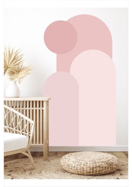 Pembe Bohem Oval 3'lü Duvar Sticker, şık ve dekoratif ev aksesuarı fiyatları