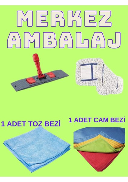 Nemli Paspas Seti 40 cm + Temizlik Bezleri + Toz Alma Bezi Yedek Seti