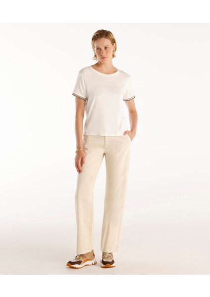 Rahat Kalıp Kemer Detaylı Denim Pantolon