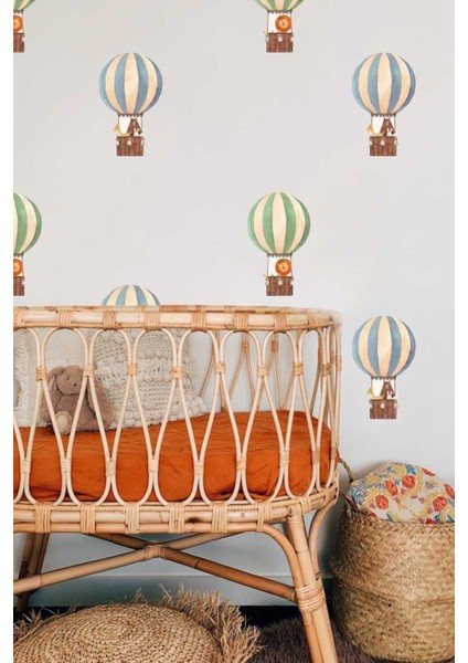 Renkli Çocuk Odası Duvar Stickerleri, Sevimli Balonlar Dekorasyonu, Baskılı ve Eğlenceli fiyatları