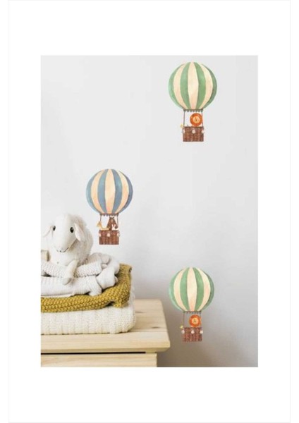 Renkli Çocuk Odası Duvar Stickerleri, Sevimli Balonlar Dekorasyonu, Baskılı ve Eğlenceli modelleri