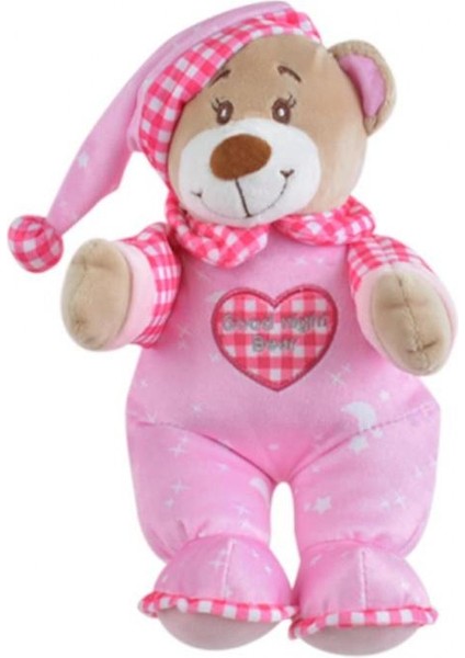 Uyku Ayıcığı 25 cm Pembe Pelüş Ayı Çocuk Oyuncak
