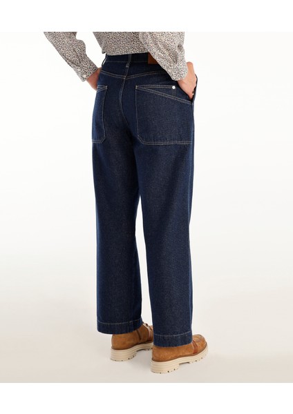 Normal Bel Rahat Kesim Denim Pantolon fırsatları