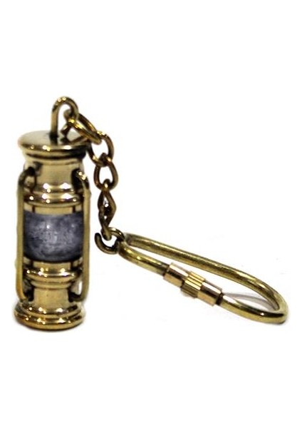 Fener Tasarımlı Pirinç Anahtarlık Dekoratif Hediyelik