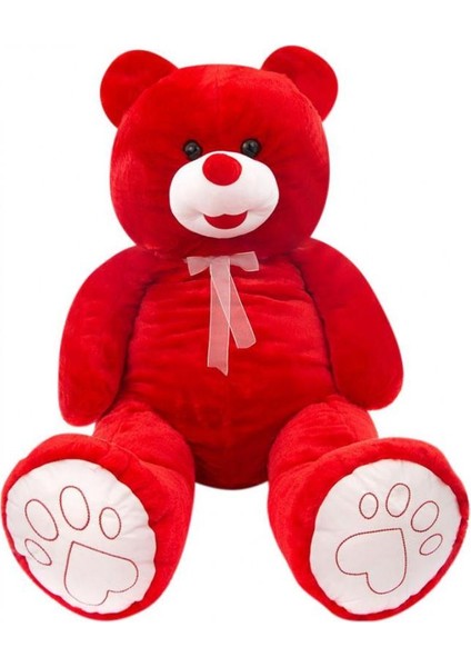 Salaş Ayı 138 cm Kırmızı Pelüş Ayı Sevgiliye Hediye