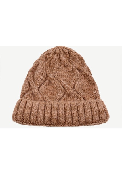 Örgü Metalik Detaylı Bere