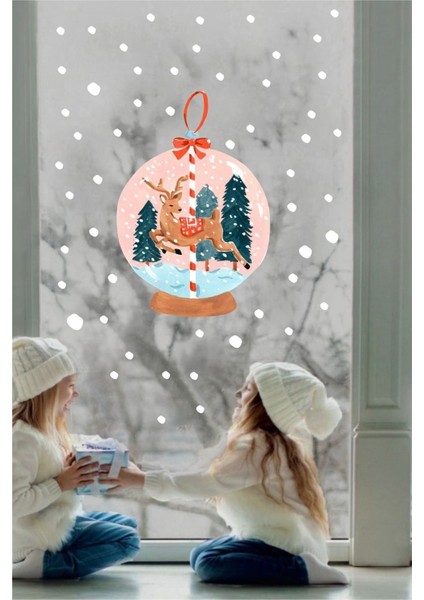 Yılbaşı Temalı Kar Küresi Sticker, Renkli ve Eğlenceli Dekorasyon Hediye Seti fiyatları
