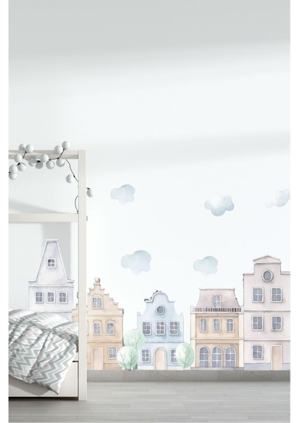 Renkli çocuk odası duvar çıkartması, eğlenceli ve şık dekorasyon seçeneği