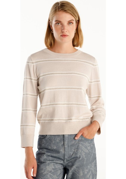 Bisiklet Yaka Uzun Kollu Triko