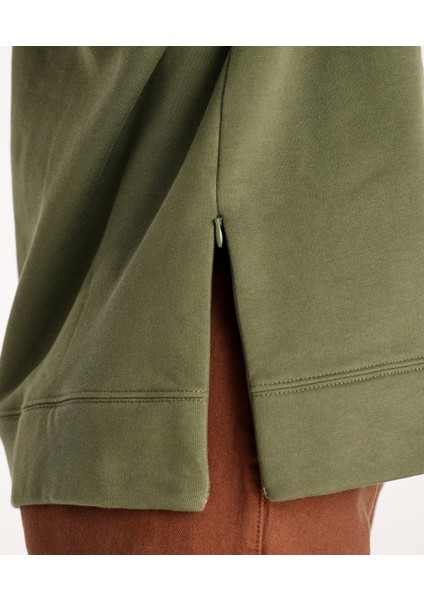 Yırtmaç ve Kol Ucu Lastik Detaylı Kapşonlu Sweatshirt fırsatları