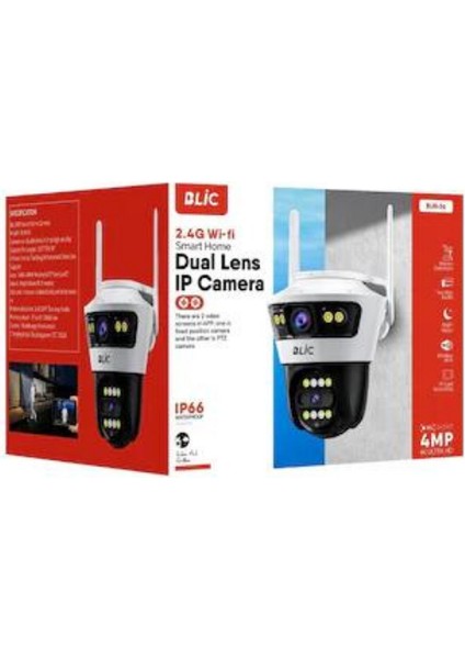 BLM56 4mp 4K Ultra Hd Alarmlı Suya Dayanıklı Çift Lensli 2.4g Ip Dış Mekan Güvenlik Kamerası BLM56 fiyatları