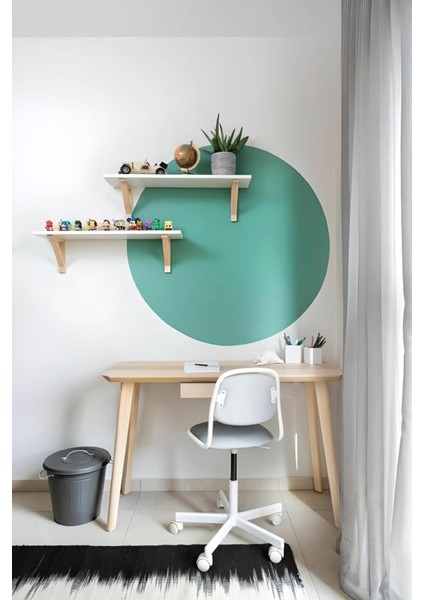 Boho Bohem Tarz Dekoratif Su Yeşili Yuvarlak Duvar Dekorasyon Sticker