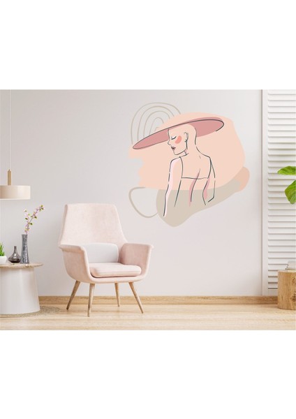 Pastel Renkli Kadın Figür Sticker Seti, Renkli ve Şık Tasarımlar, 1 Parça