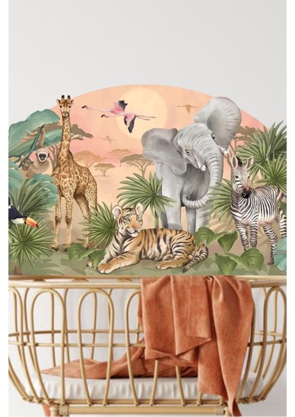 Renkli ve eğlenceli çocuk odası duvar stickerleri, şık tasarım, çok renkli, 1 parça