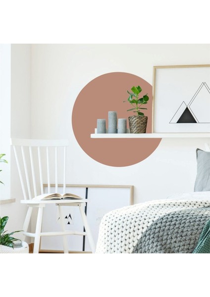 Bohem Daire Duvar Sticker, açık kahve, şık ve sade dekorasyon aksesuarı modelleri