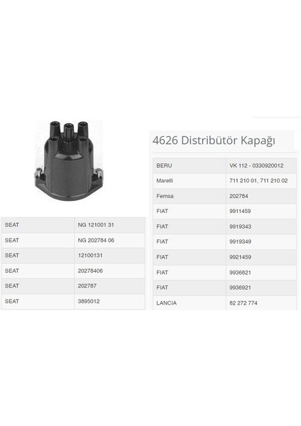 Distribütör Kapağı M131 Dks R12 Mako Tıp