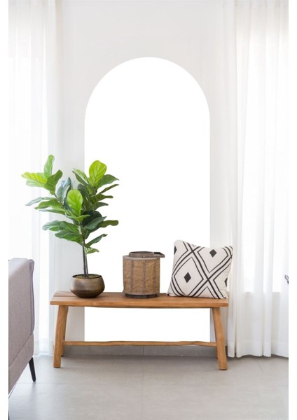 Bohem Oval Duvar Sticker Beyaz, şık ve modern dekoratif yapışkan etiket