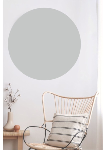Yumuşak Gri Daire Duvar Sticker, Modern Dekorasyon Aksesuarı, 1 Parça fiyatları