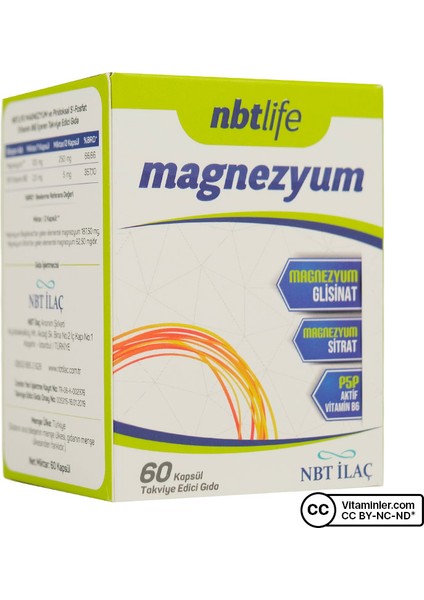 Nbt Life Magnezyum B6 60 Kapsül