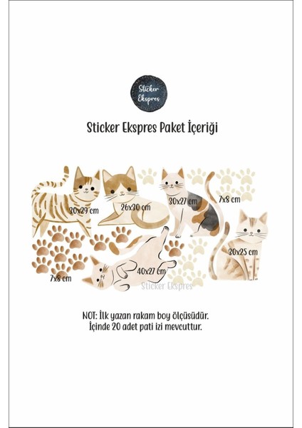 Oyuncu Patiler Sevimli Kediler Kedi Çocuk Odası Duvar Sticker Seti fiyatları