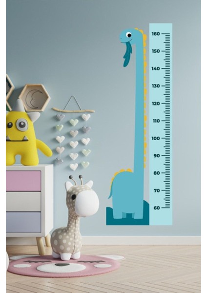 Renkli Dinozor Figürlü Boy Ölçme Duvar Sticker, Eğlenceli ve Kullanışlı Tasarım fiyatları