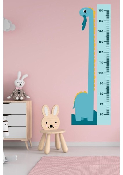 Renkli Dinozor Figürlü Boy Ölçme Duvar Sticker, Eğlenceli ve Kullanışlı Tasarım modelleri