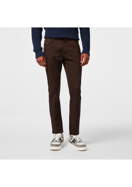 Erkek Kahverengi Slim Fit Pantolon P37029T.20C