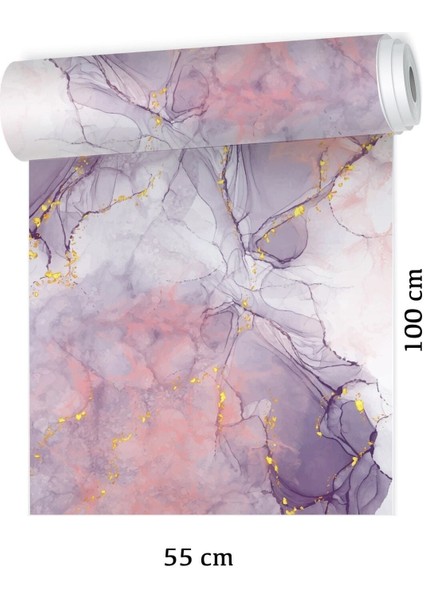 Renkli mermer desenli dayanıklı zemin kaplama folyo, şık ve dekoratif kullanım