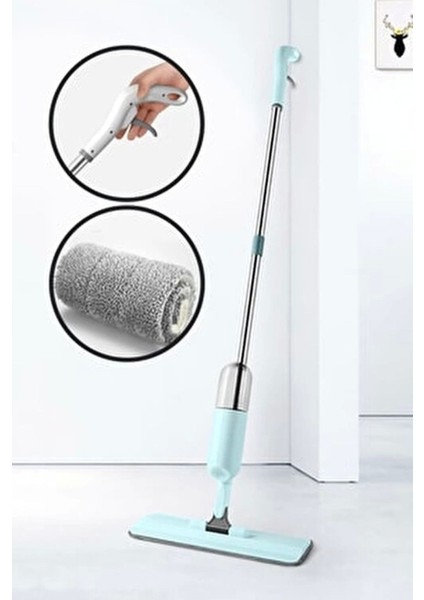 Sprey Mop Temizlik Seti 1 Yedek Mop Bez