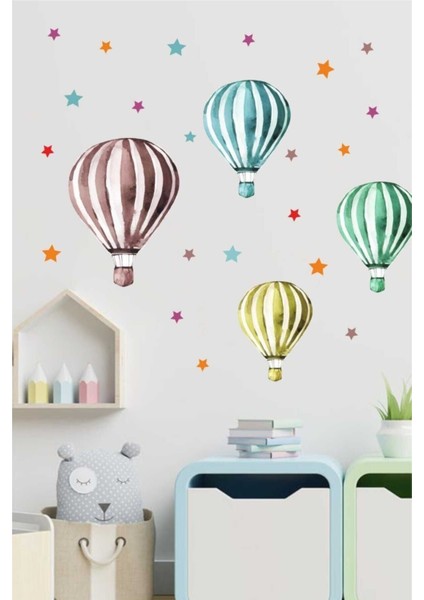 Renkli Balon Set Çocuk Odası Duvar Sticker, canlı ve eğlenceli dekorasyon için ideal