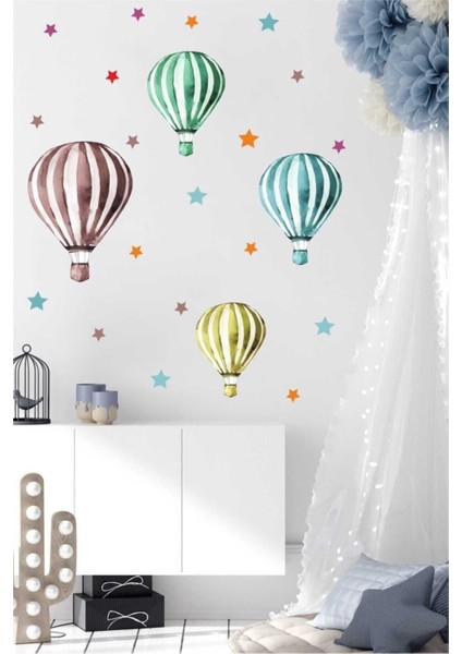 Renkli Balon Set Çocuk Odası Duvar Sticker, canlı ve eğlenceli dekorasyon için ideal fiyatları