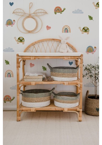 Renkli Kaplumbağa Çocuk Odası Duvar Stickerı, sevimli ve eğlenceli dekorasyon için ideal modelleri