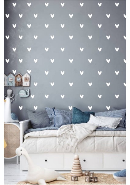 Renkli Kalp Çocuk Odası Duvar Sticker, sevimli ve şık dekoratif süslemeler
