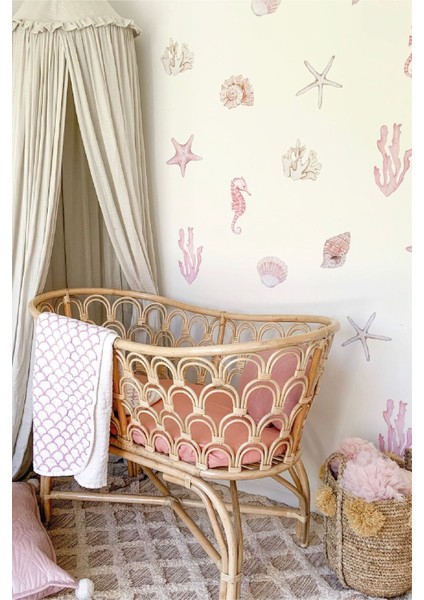 Rüya Okyanusu Çocuk Odası Duvar Stickerı, renkli ve eğlenceli dekor, sarı, düz desen fiyatları