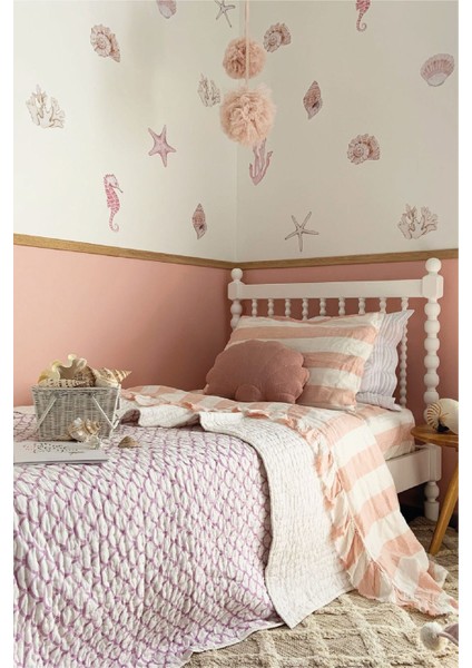 Rüya Okyanusu Çocuk Odası Duvar Stickerı, renkli ve eğlenceli dekor, sarı, düz desen modelleri