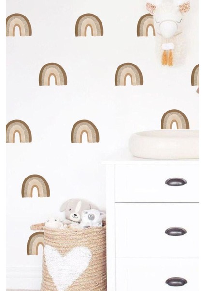 Renkli Gökkuşaklar Çocuk Odası Duvar Sticker, Sevimli ve Renkli Dekorasyon