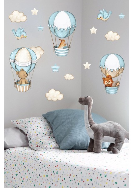 Renkli Balon Temalı 19 Parça Duvar Dekorasyon Seti, Bebek ve Çocuk Odası için fiyatları