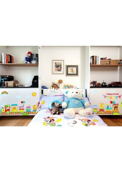 Tren ve Hayvanlar Bebek ve Çocuk Odası Dekorasyonu Duvar Sticker Seti fırsatları