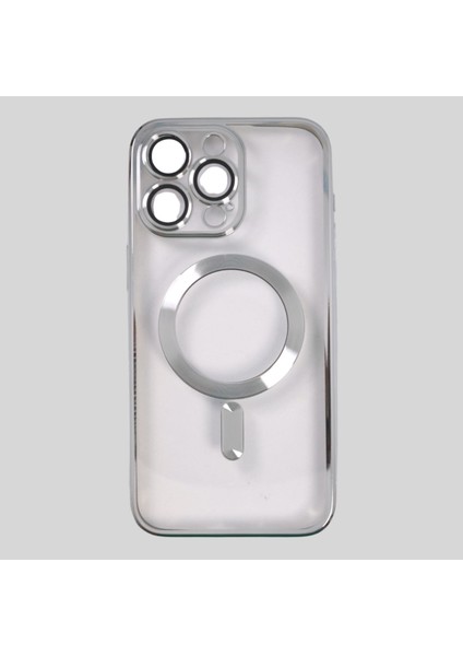 IPHONE 13 Pro Max;magsafe Özellikli, Lens Koruyuculu, Darbe Önleyici, Kenarları Renklı Silikon Kılıf