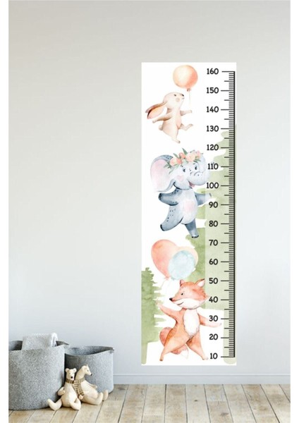 Renkli ve sevimli boy ölçer sticker, hayal dünyası temasıyla eğlenceli kullanım fiyatları