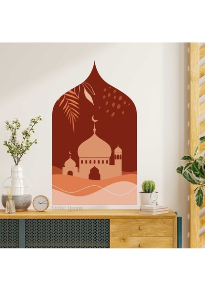 Ruhani ve bohem dekoratif duvar çıkartması, çok renkli, salon ve oturma odası için ideal