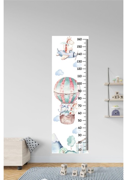 Renkli hayvanlar boy ölçer sticker, eğlenceli ve pratik duvar dekoru, 50x150 cm fiyatları